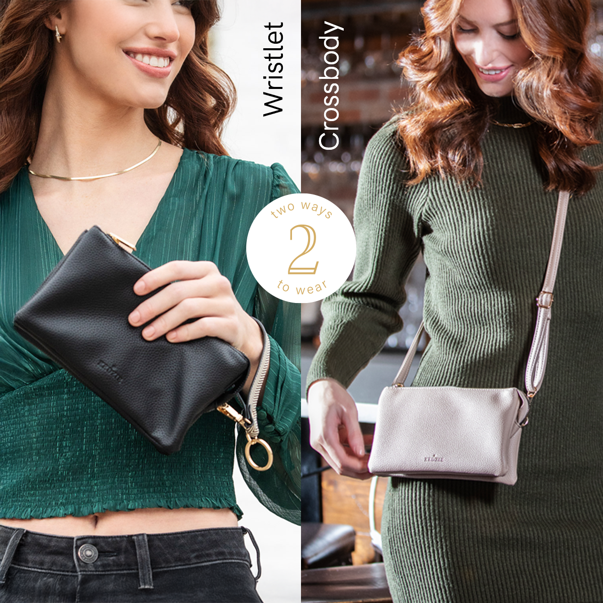 Kedzie® Eclipse Convertible Wallet Crossbody – 2-in-1 Wristlet & Crossbody