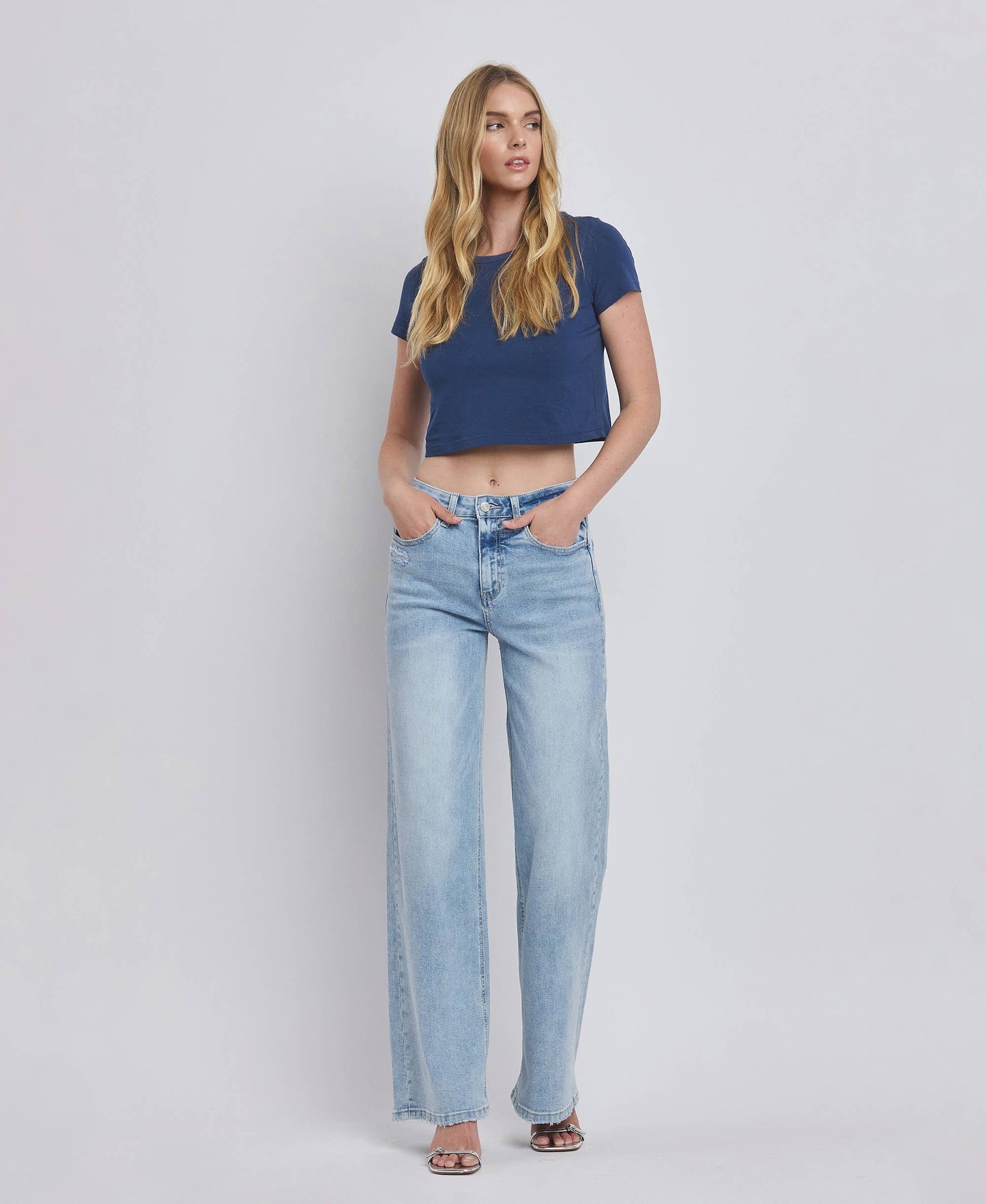 Lovervet by Vervet – High Rise Super Wide Leg Jeans