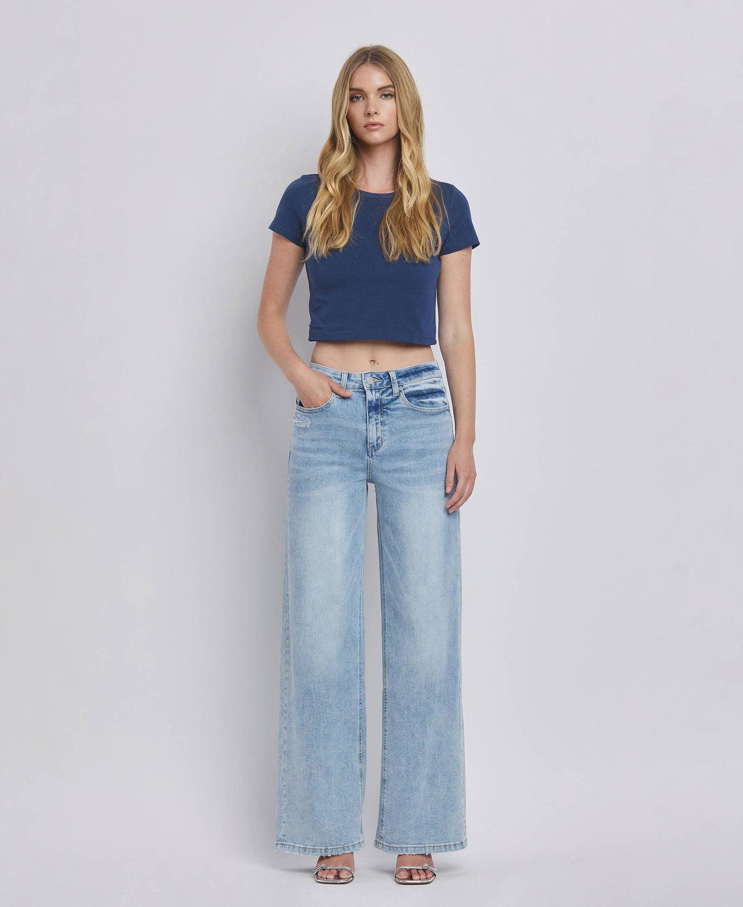 Lovervet by Vervet – High Rise Super Wide Leg Jeans