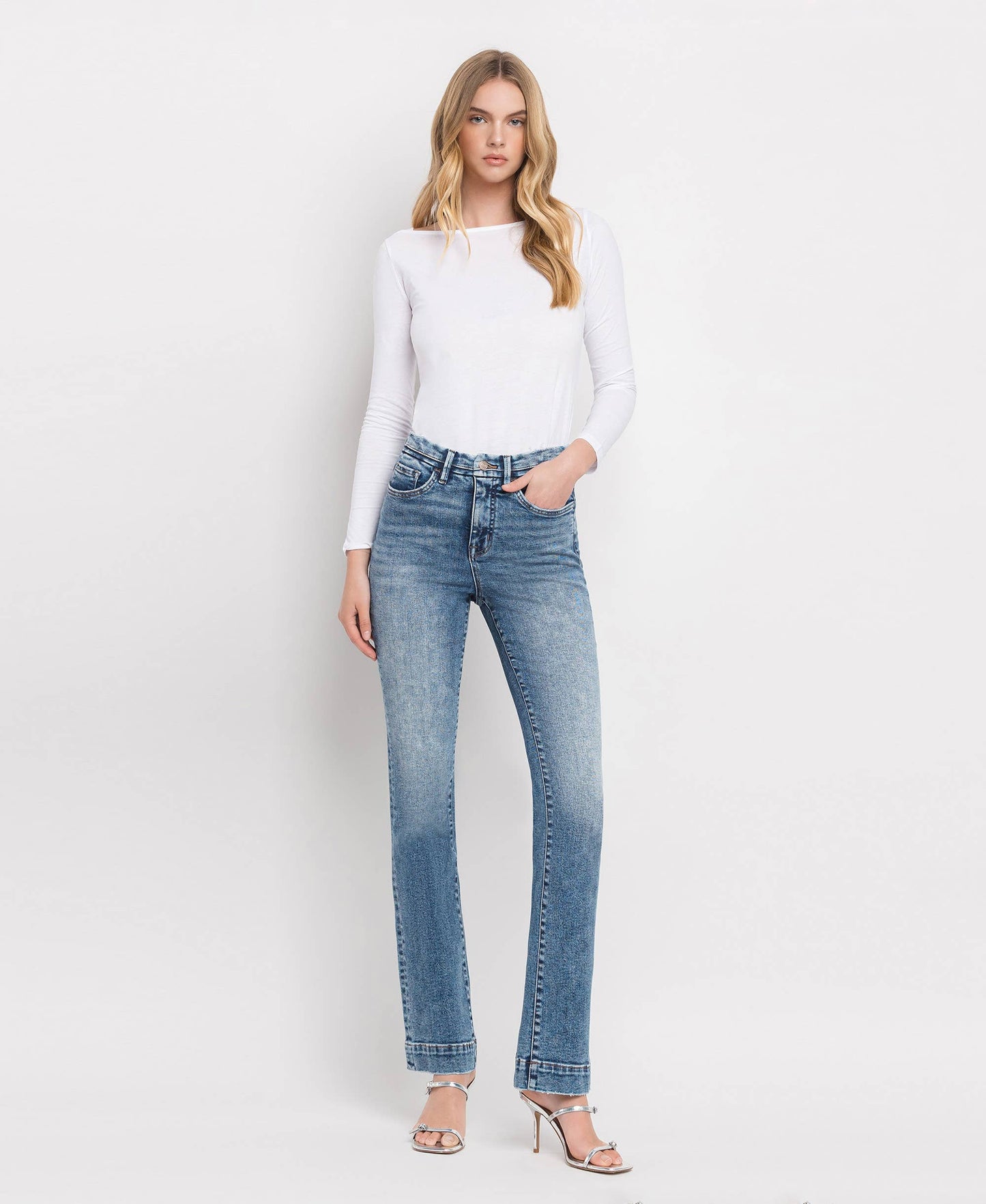 Lovervet by Vervet Tummy Control High Rise Bootcut Jeans