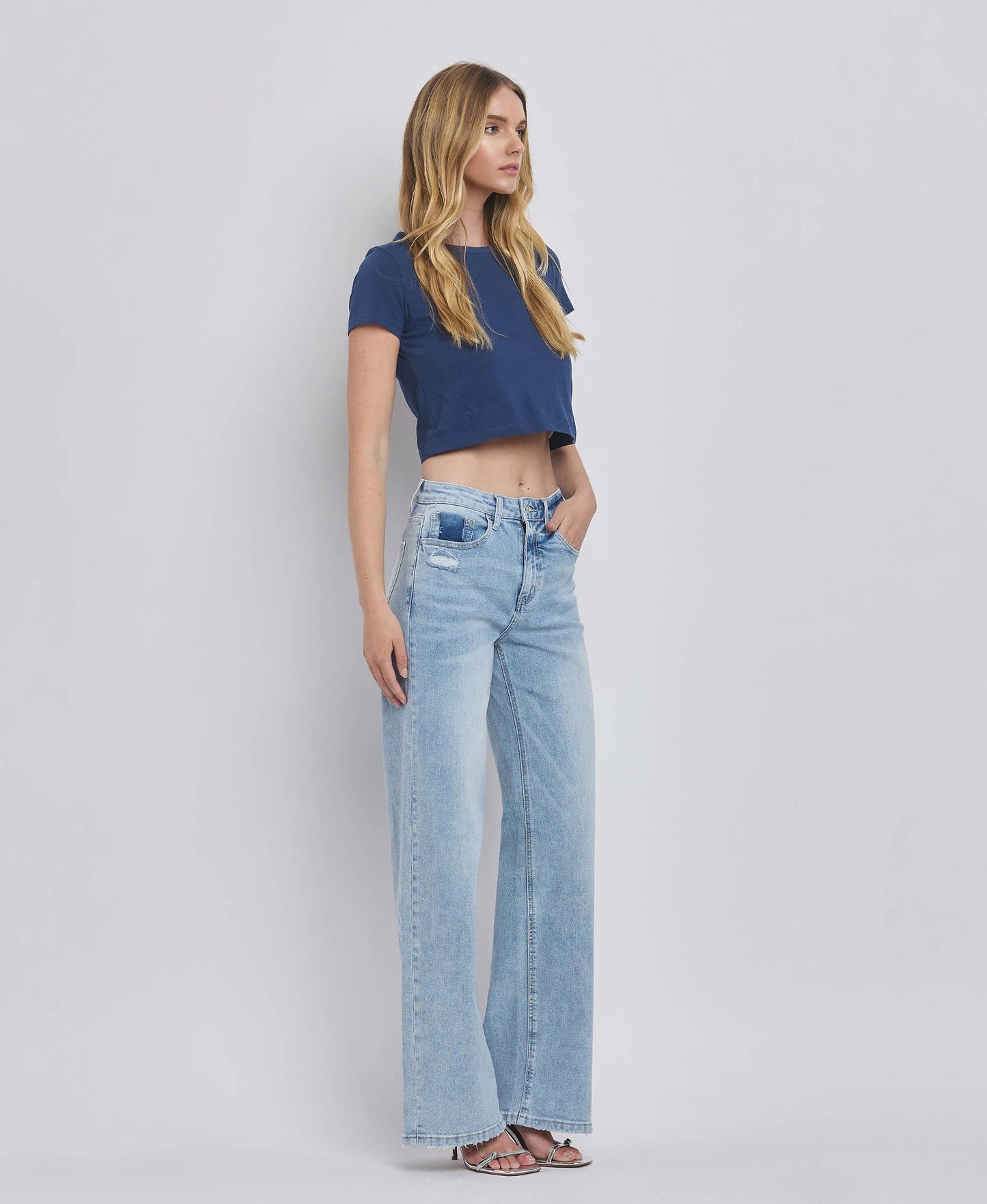 Lovervet by Vervet – High Rise Super Wide Leg Jeans