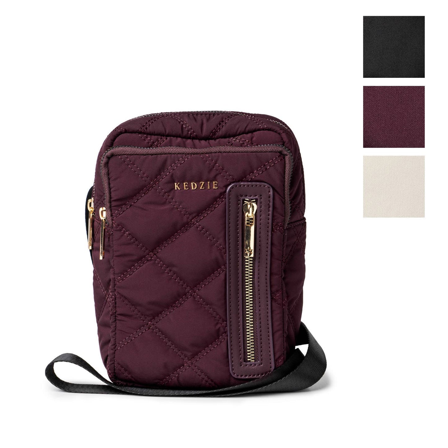 Kedzie Convertible Quilted Puffer Bag – Sling, Crossbody & Backpack (3-in-1)