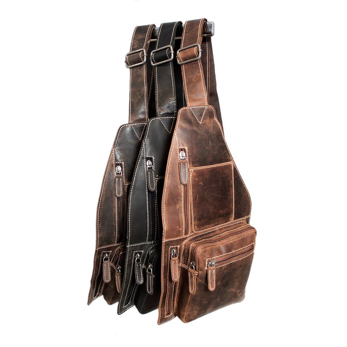 Buffalo Leather Crossbody Shoulder Bag