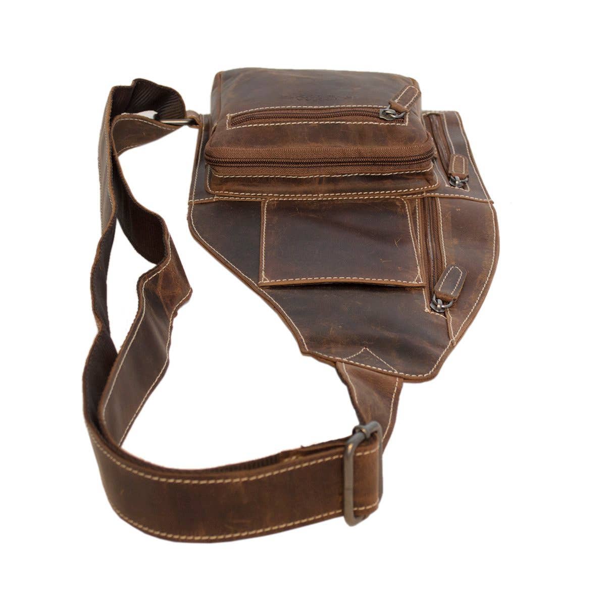 Buffalo Leather Crossbody Shoulder Bag