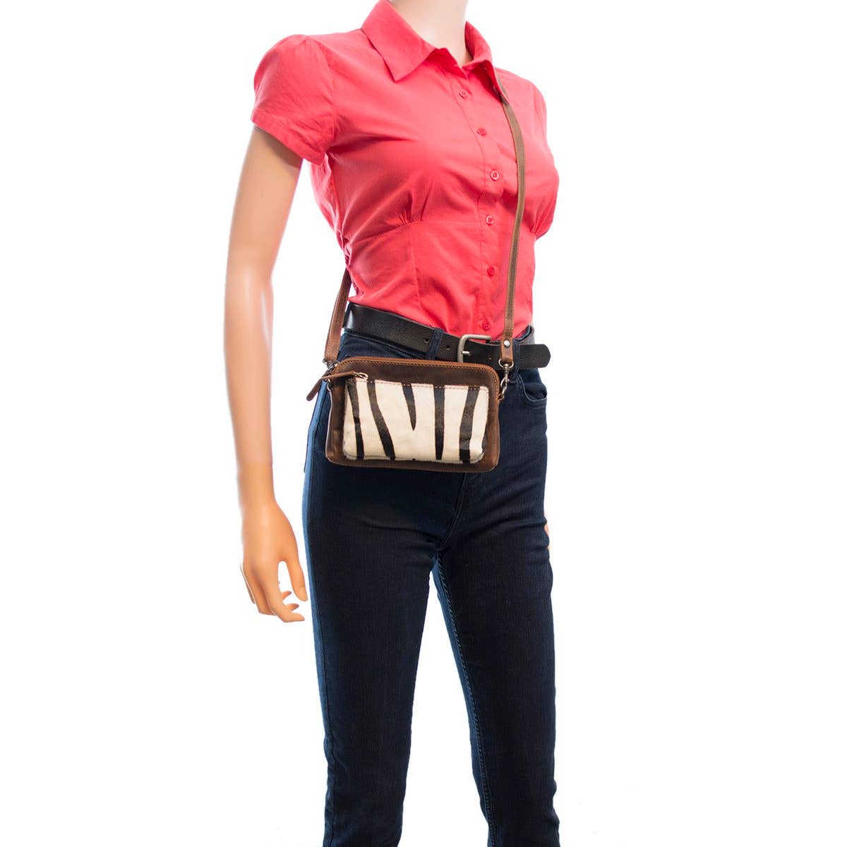 Buffalo Leather Crossbody Shoulder Bag