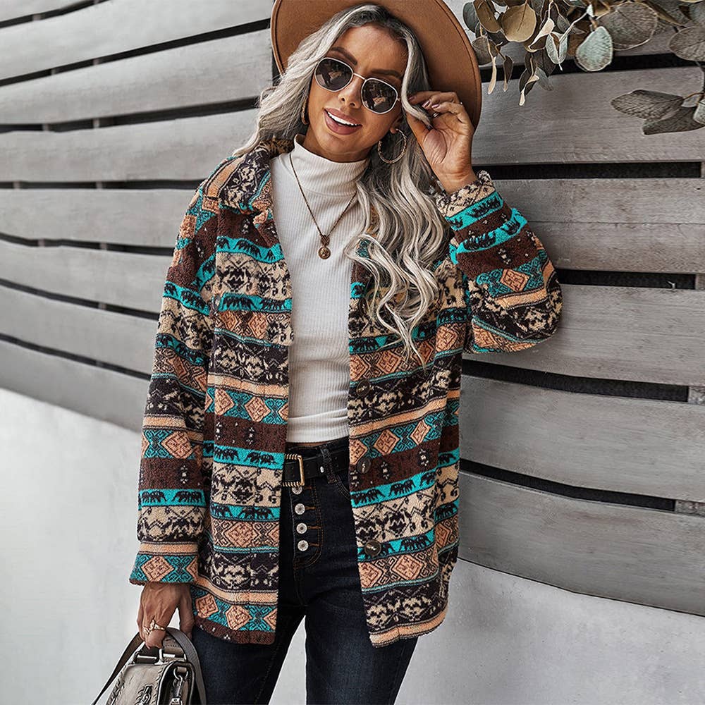 Aztec Western Fleece Jacket