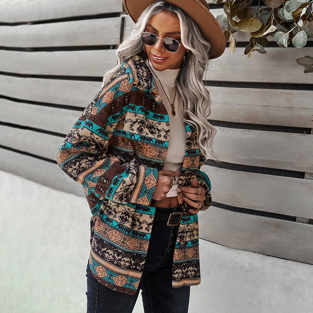 Aztec Western Fleece Jacket