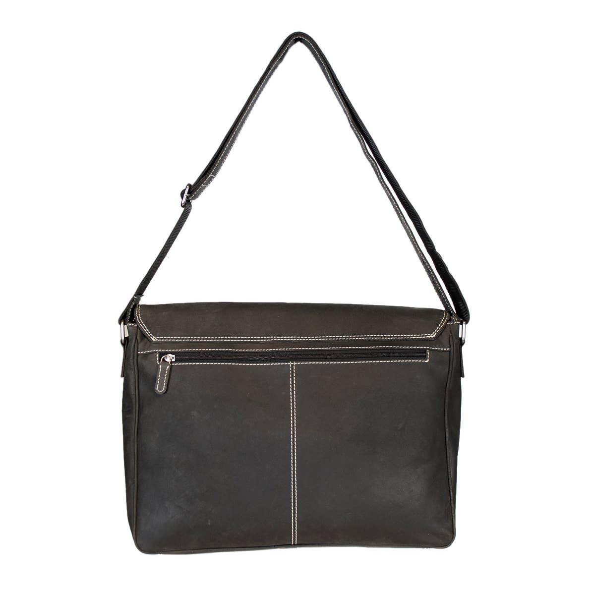 Buffalo Leather Laptop Bag – Spacious with Double Magnetic Flap Closure
