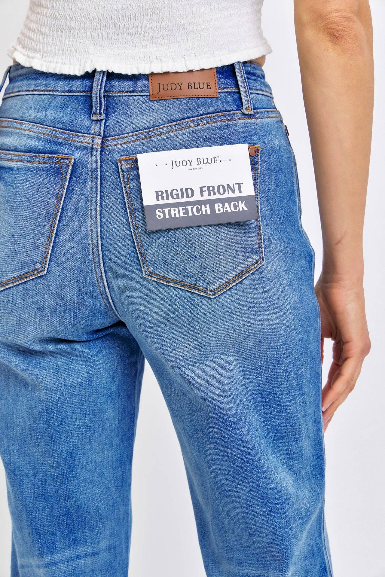 Judy Blue Mid Rise Rigid Magic Release Hem Boyfriend