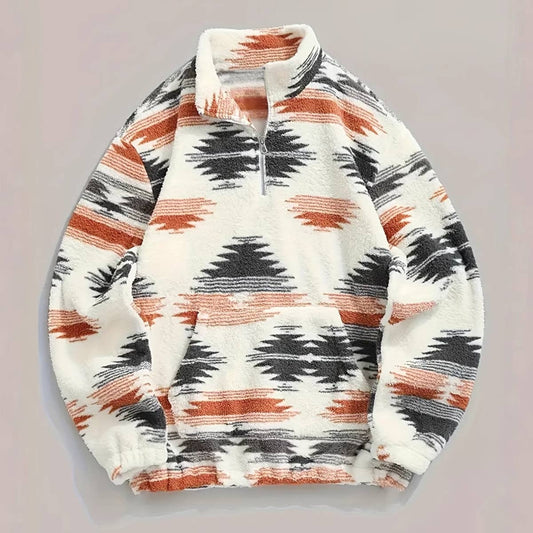 Boho Style Aztec Pullover Hoodie