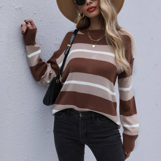 Casual Baggy Striped Sweater - Clearance Sale