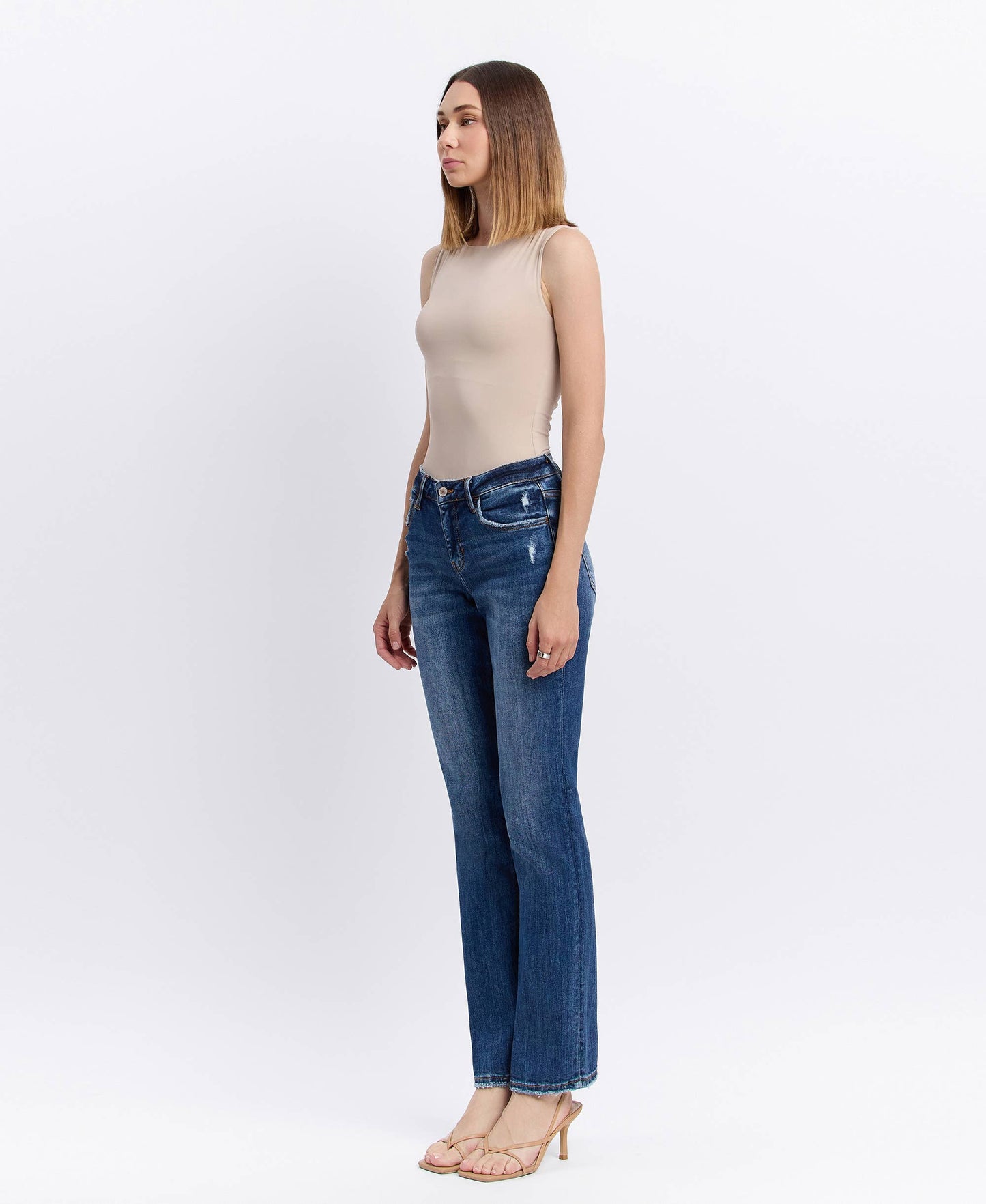 Lovervet by Vervet – Mid Rise Dark Wash Straight Jeans