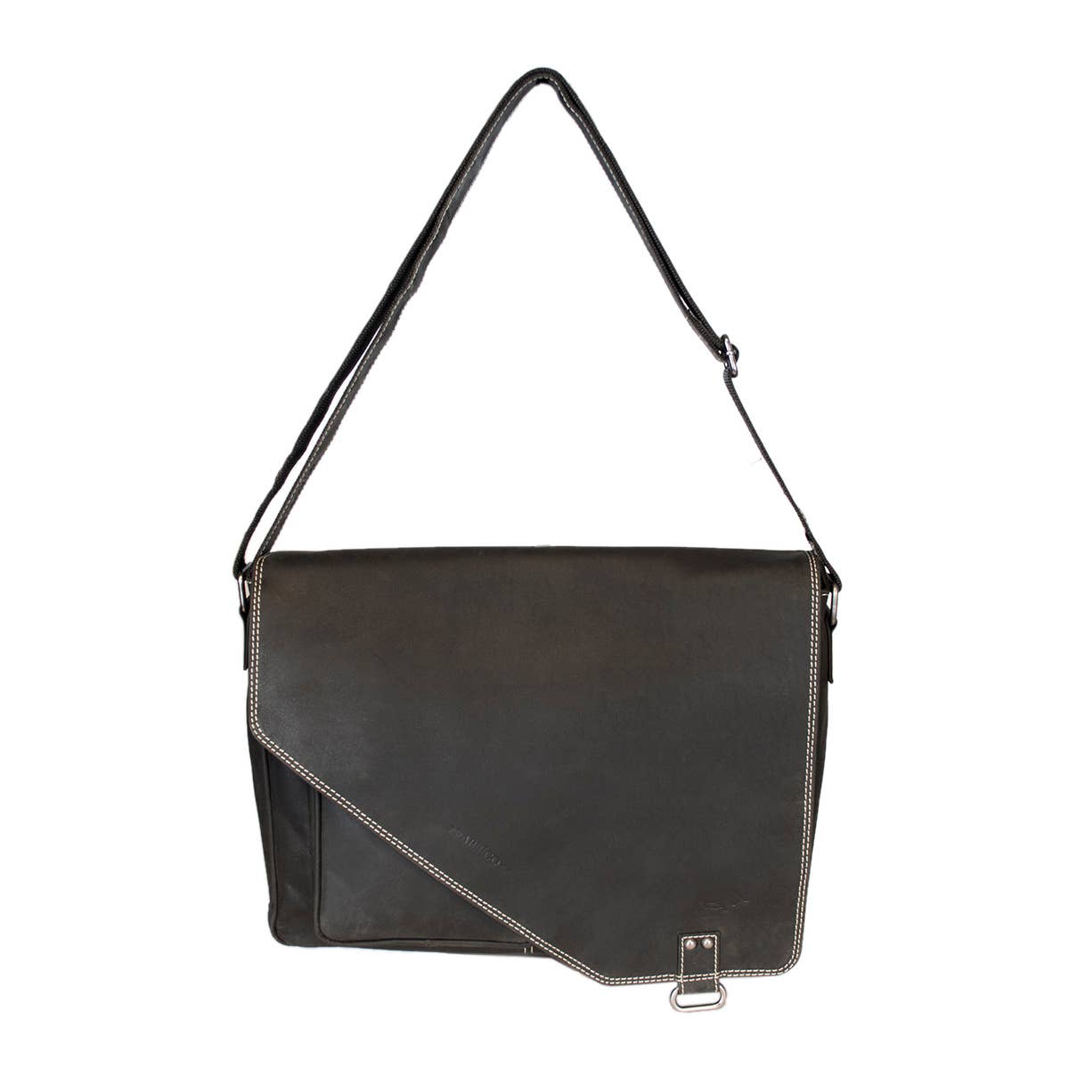 Buffalo Leather Laptop Bag – Spacious with Double Magnetic Flap Closure