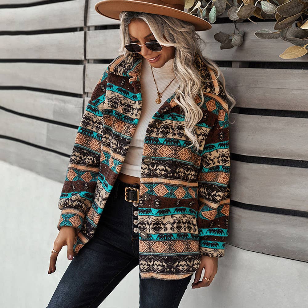 Aztec Western Fleece Jacket
