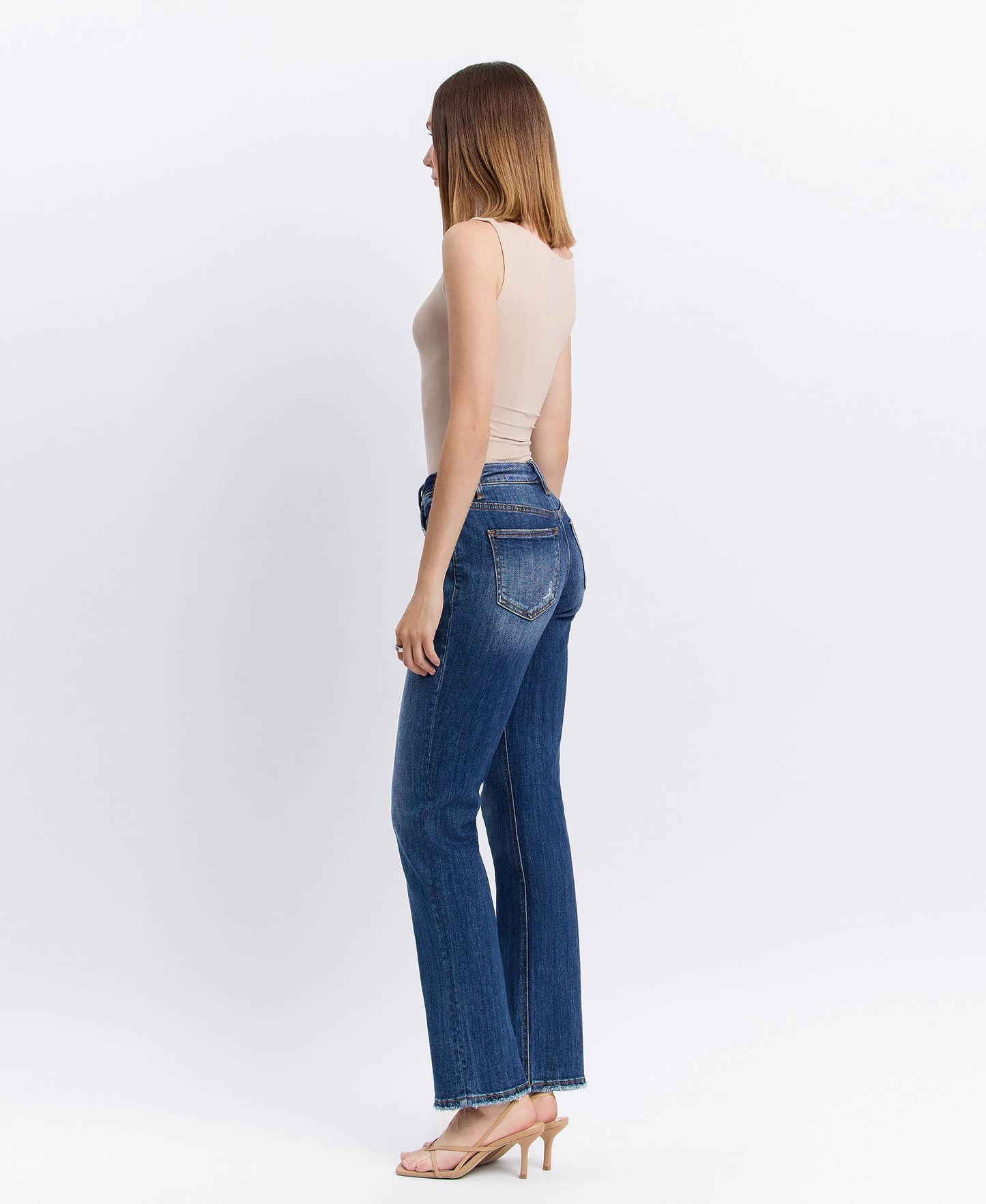 Lovervet by Vervet – Mid Rise Dark Wash Straight Jeans