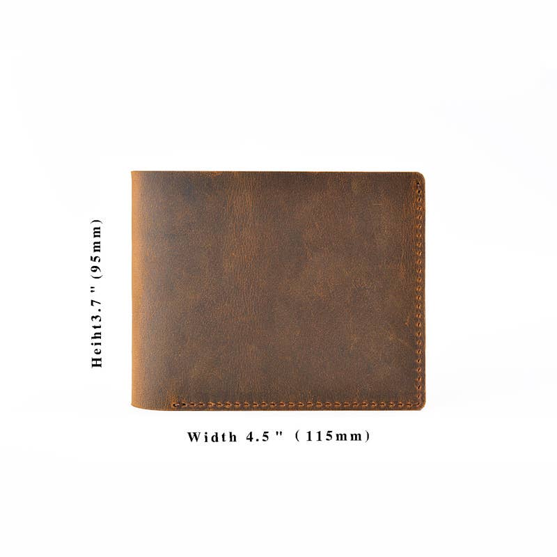 Genuine Leather Bifold Wallet – Cowhide Leather