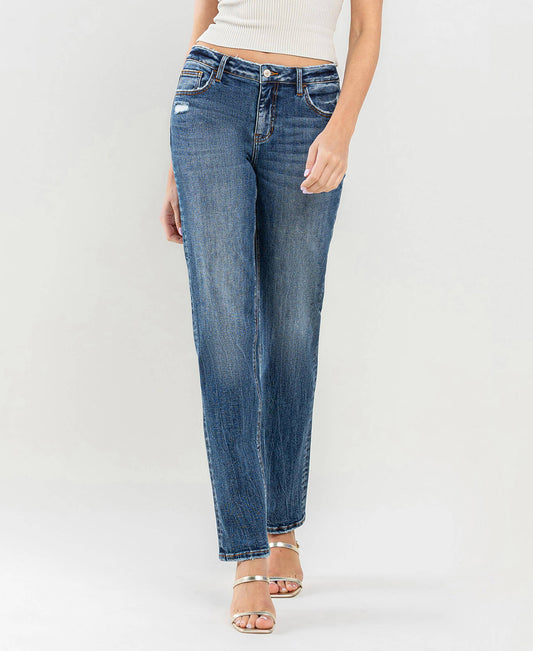 Lovervet by Vervet – Mid Rise Dark Wash Straight Jeans