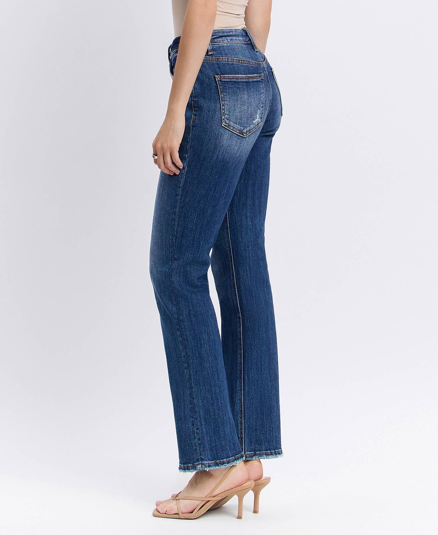 Lovervet by Vervet – Mid Rise Dark Wash Straight Jeans